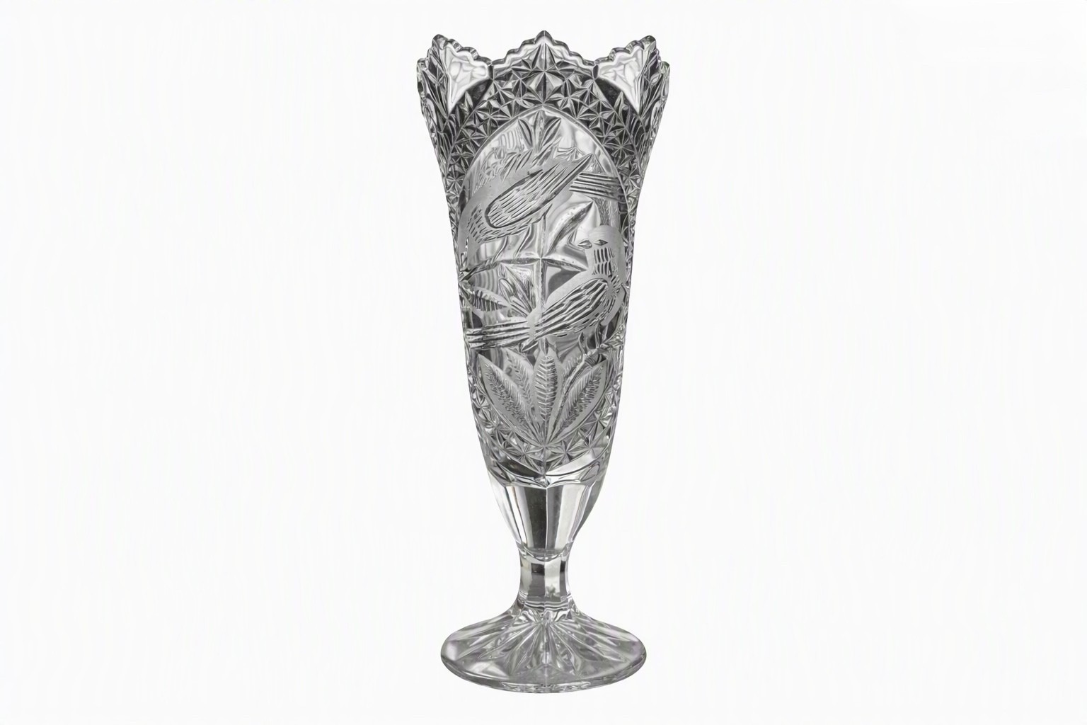 crystal vase large vintage crystal vase large vintage