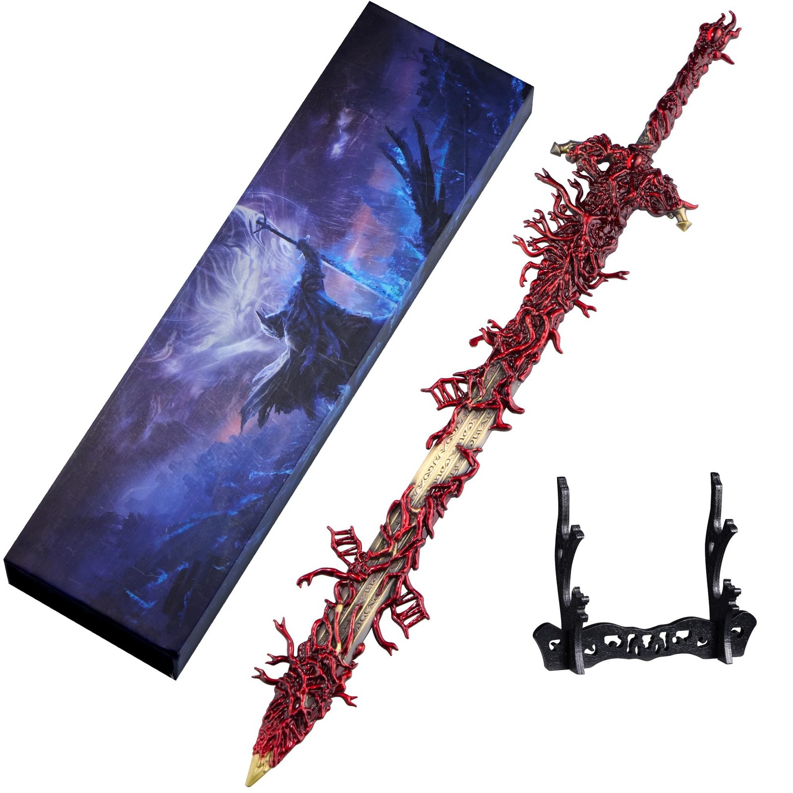 Eldens Rings Blasphemous Blade Replica 11.8 inch Full Metal Sword Model with ...
