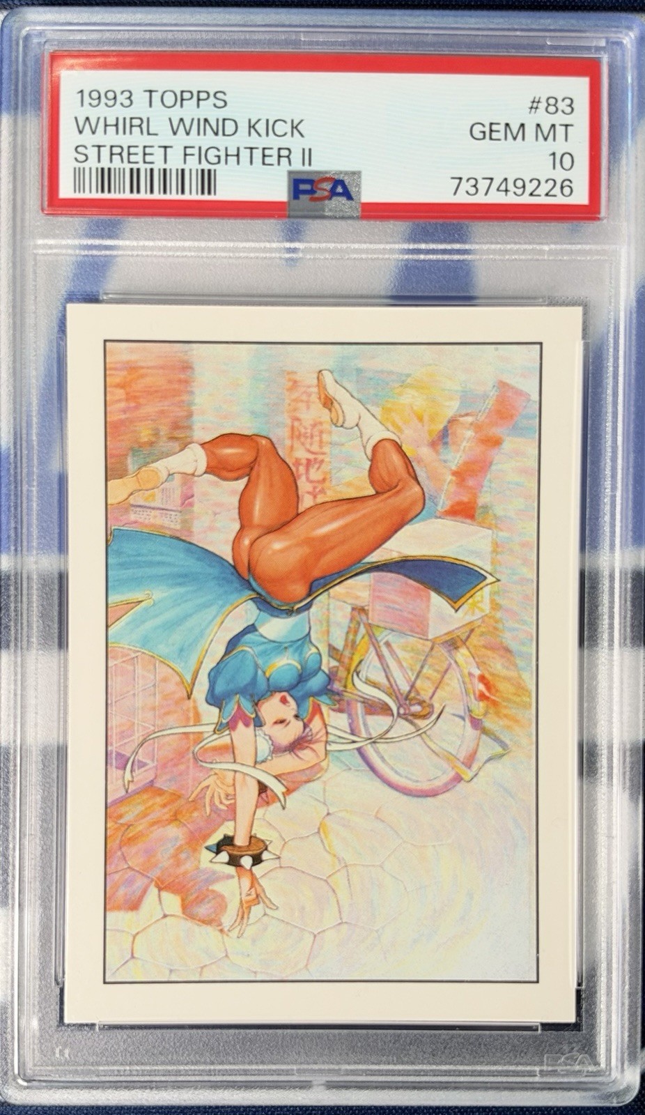 1993 Topps Street Fighter CHUN LI #83 Whirlwind Kick PSA 10