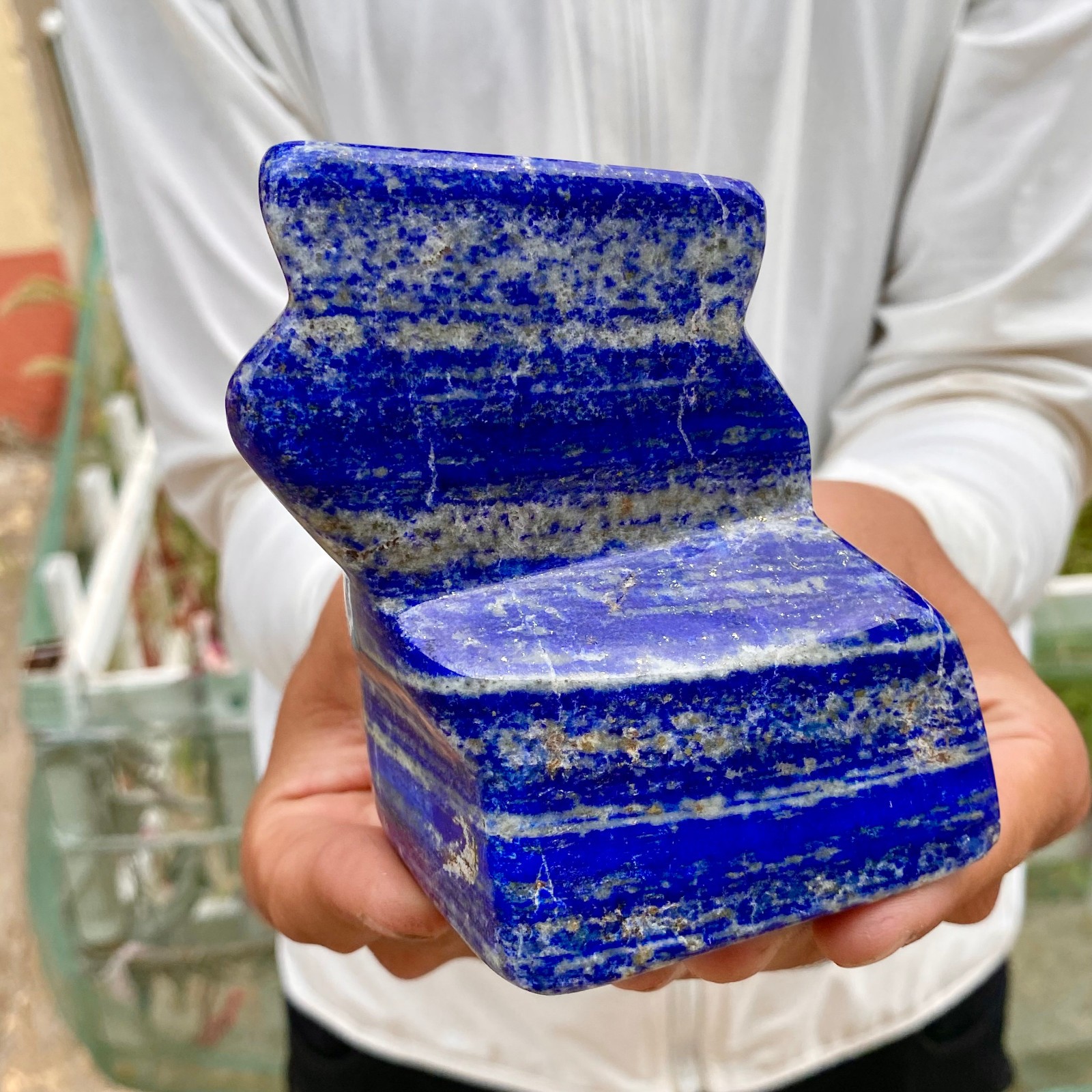 1.5LB Lapis Lazuli Freeform Polished Rough Healing Crystal Specimen Stone 1.5LB Lapis Lazuli Freeform Polished Rough Healing Crystal Specimen Stone