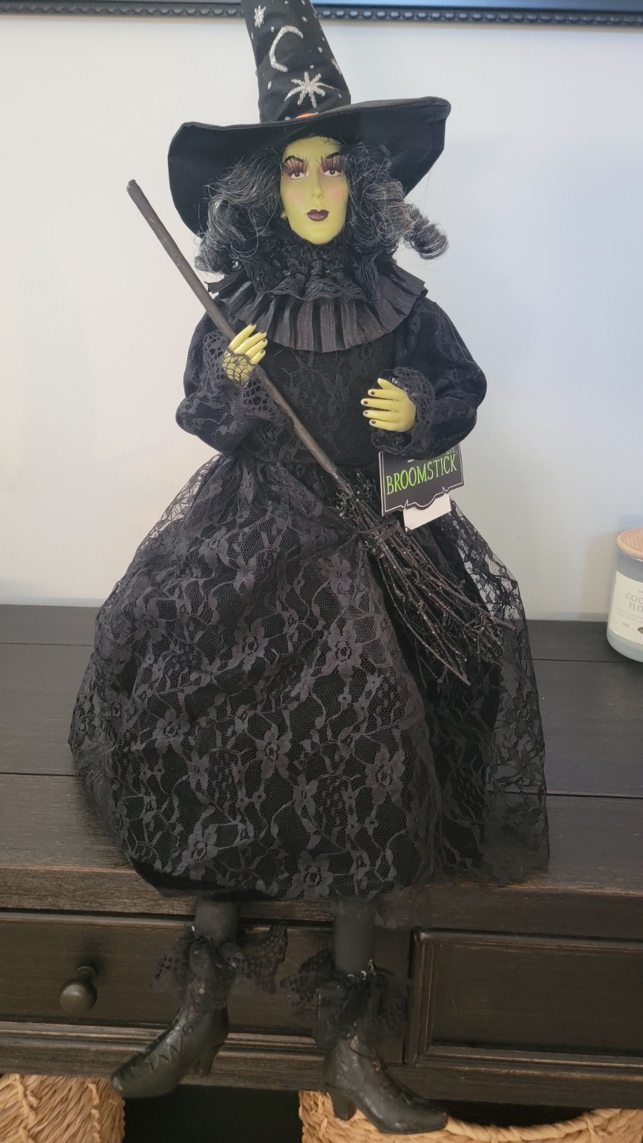 Broomstick Blvd 26" Elaborate Halloween Witch Doll with broonstick Broomstick Blvd 26" Elaborate Halloween Witch Doll with broonstick