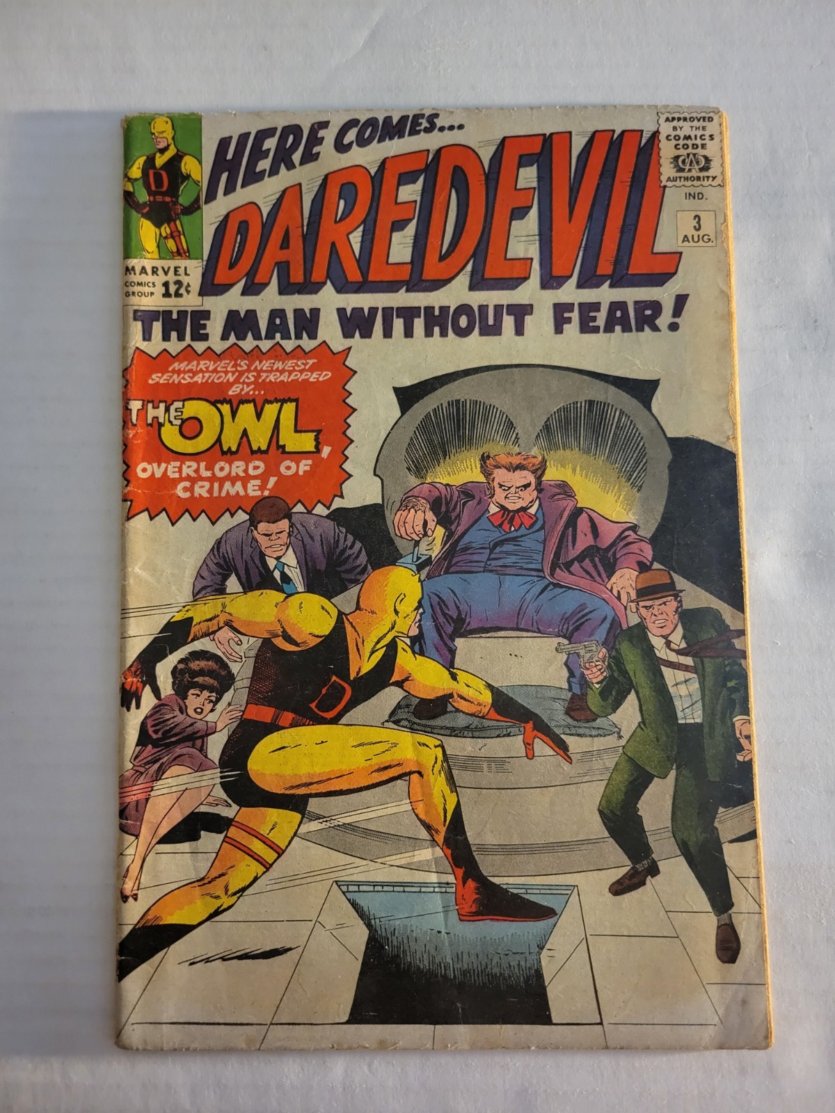 Daredevil #3 (Marvel Comics August 1964) 1st Owl NYCC Daredevil #3 (Marvel Comics August 1964) 1st Owl NYCC