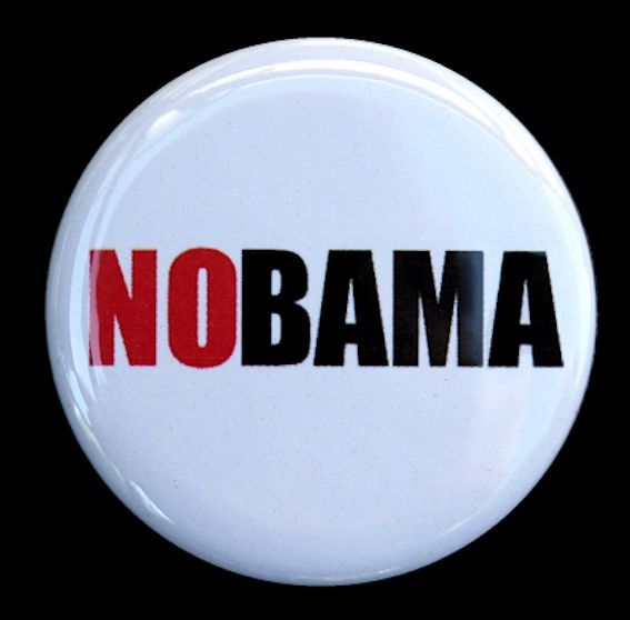 NOBAMA - Button Pinback Badge 1.5" Anti Obama Political NOBAMA - Button Pinback Badge 1.5" Anti Obama Political