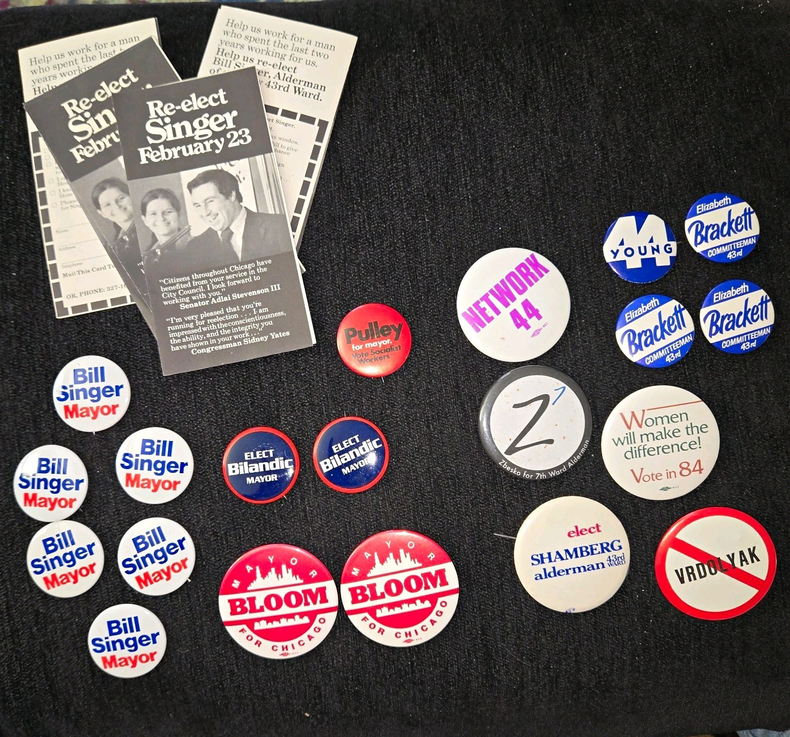 Vintage Chicago Political Campaign Button Lot 17pc Mayoral Aldermanic 70s 80s Vintage Chicago Political Campaign Button Lot 17pc Mayoral Aldermanic 70s 80s