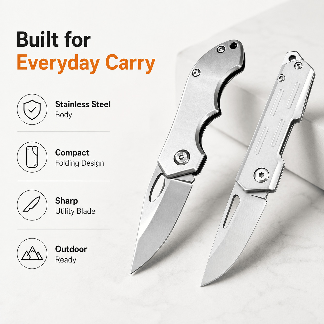 2pcs Creative Foldable Pocket Knife Set, Small Utility Knife with Bottle Opener