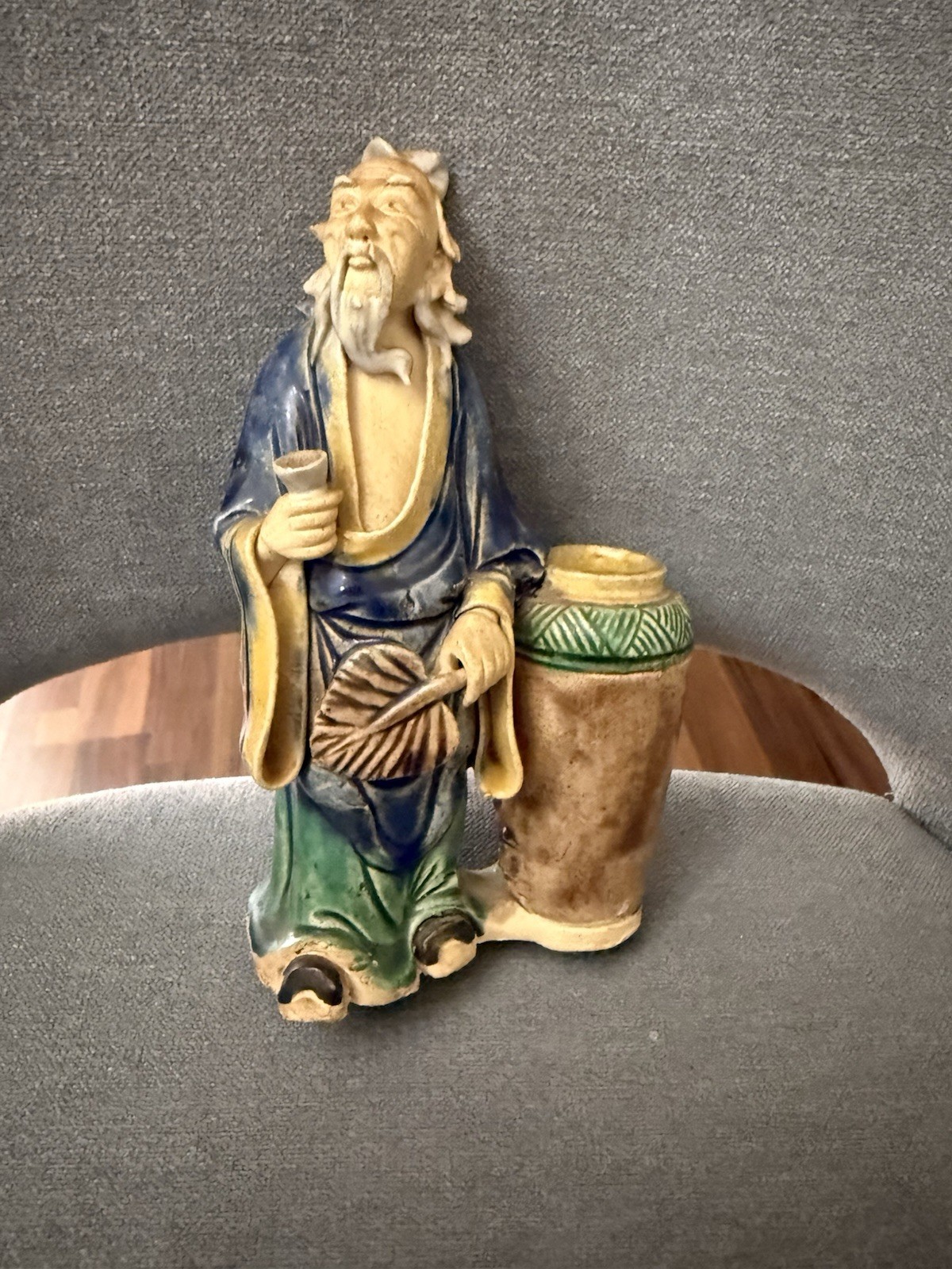 Vintage Hand Painted Glazed Ceramic Mud Man Figurine People Asian Korean Chinese Vintage Hand Painted Glazed Ceramic Mud Man Figurine People Asian Korean Chinese