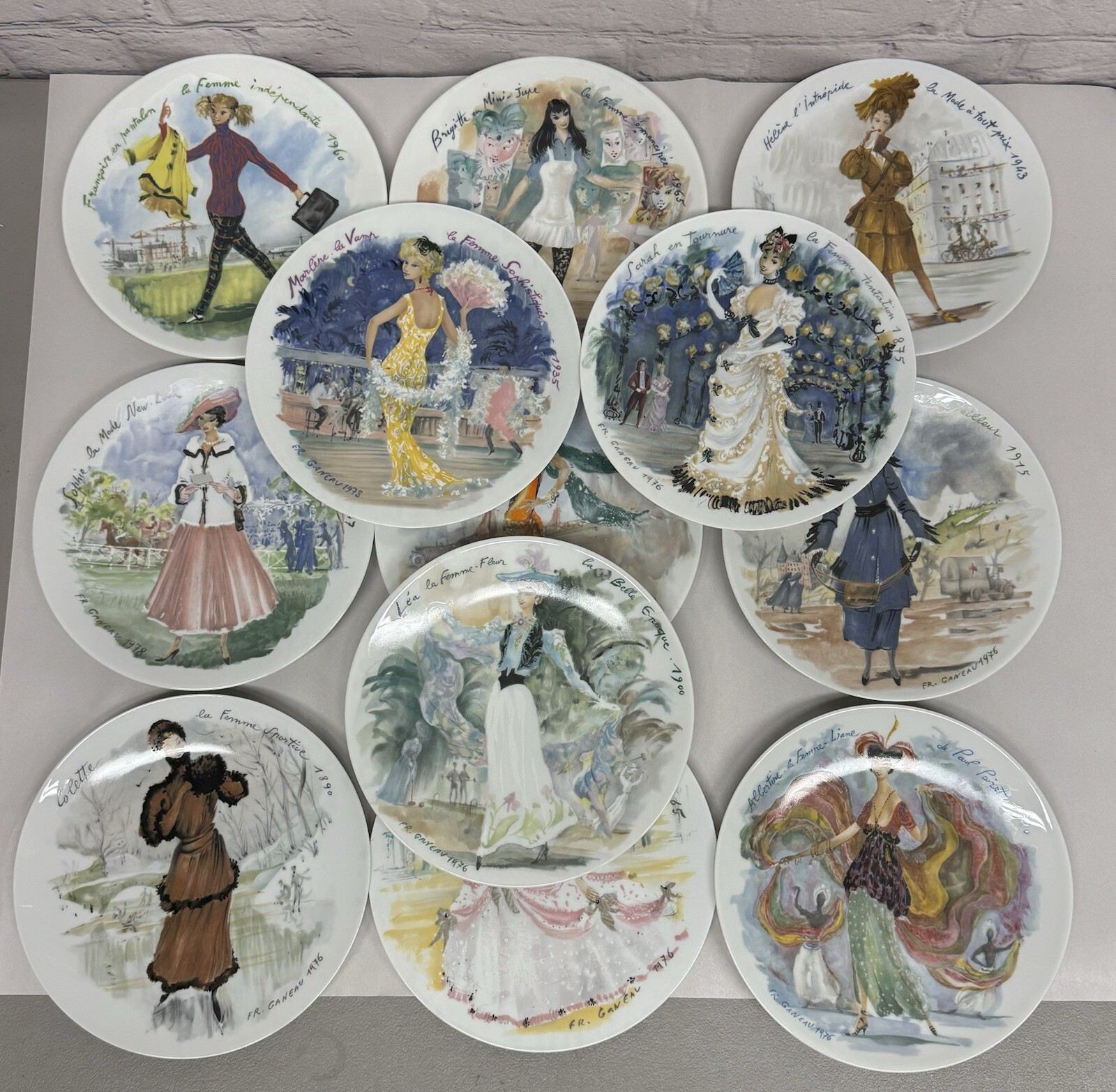 Henri Darceau Limoges Plates Women Of The Century Les Femmes Set Of 12