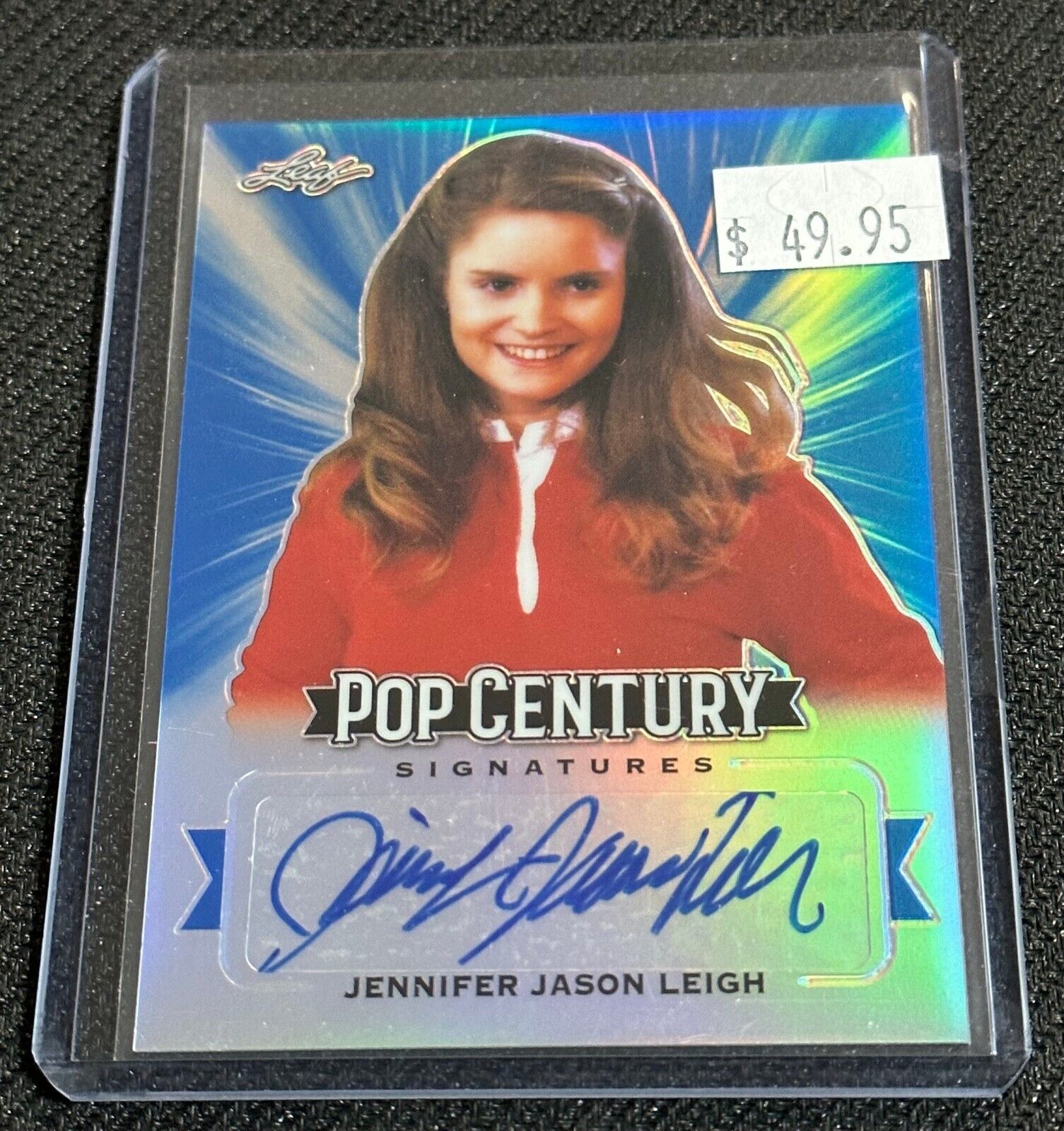 2019 Leaf Pop Century Jennifer Jason Leigh Blue Autograph Auto 16/20