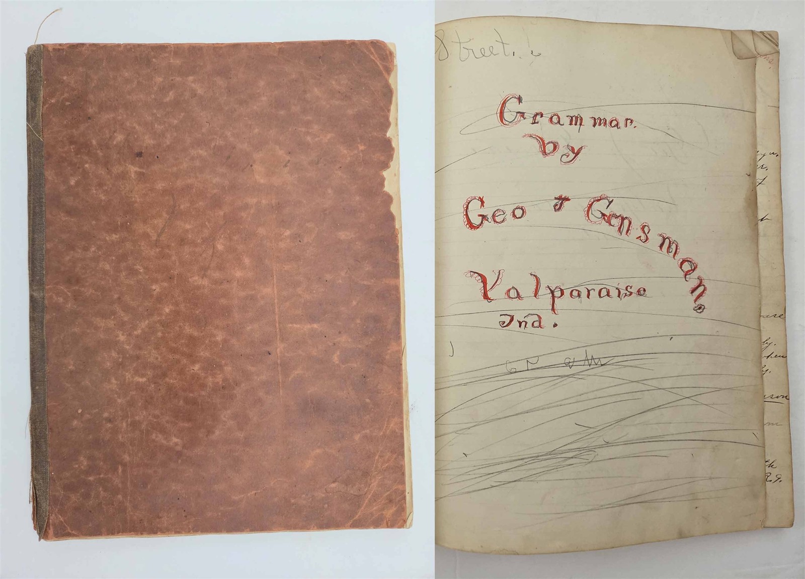 1882 antique NORTHERN INDIANA NORMAL SCHOOL valparaiso GEO GENSMAN handwritten 1882 antique NORTHERN INDIANA NORMAL SCHOOL valparaiso GEO GENSMAN handwritten