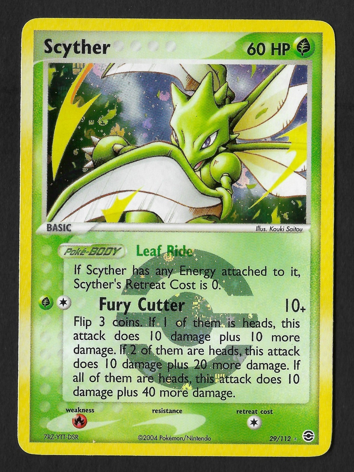 Scyther 29/112 EX FireRed & LeafGreen - Reverse Holo - EN - NM/LP - Pokemon 2004 Scyther 29/112 EX FireRed & LeafGreen - Reverse Holo - EN - NM/LP - Pokemon 2004