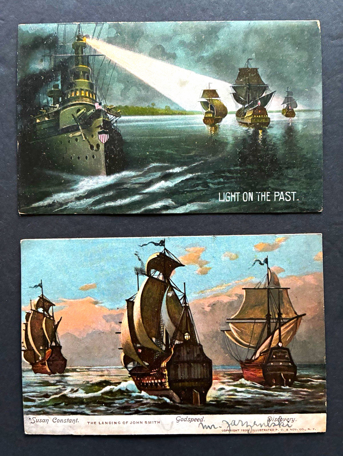Lot of 2 Vintage 1906-1907 Jamestown Exposition Postcards Ships Battleship UDB Lot of 2 Vintage 1906-1907 Jamestown Exposition Postcards Ships Battleship UDB