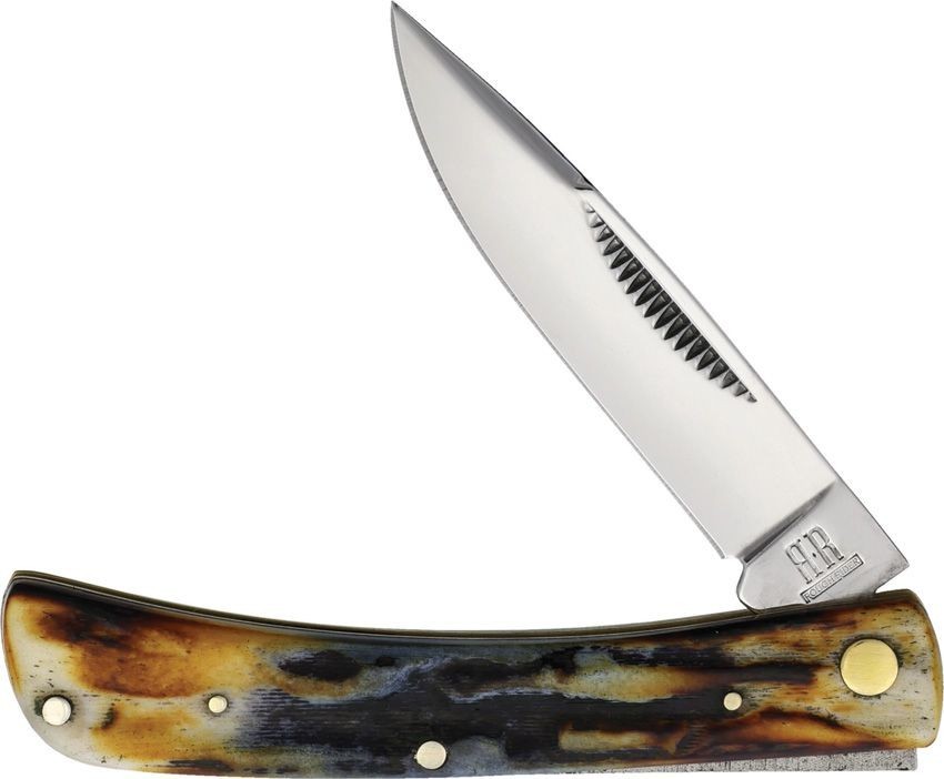 Rough Rider Brown Cinnamon Stag Bone Sod Buster Folding Pocket Knife Jr RR2769 Rough Rider Brown Cinnamon Stag Bone Sod Buster Folding Pocket Knife Jr RR2769