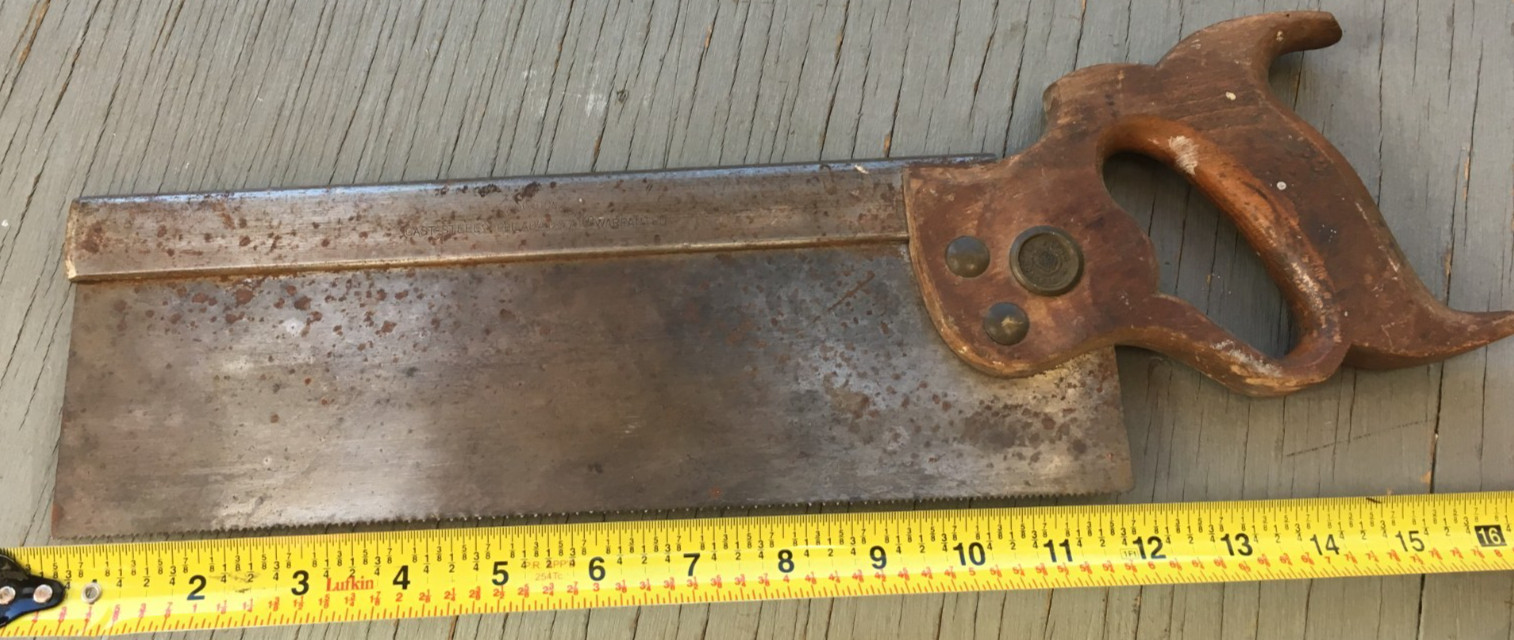 Henry Disston #4 12" Backsaw Dovetail 1940's Vintage Henry Disston #4 12" Backsaw Dovetail 1940's Vintage