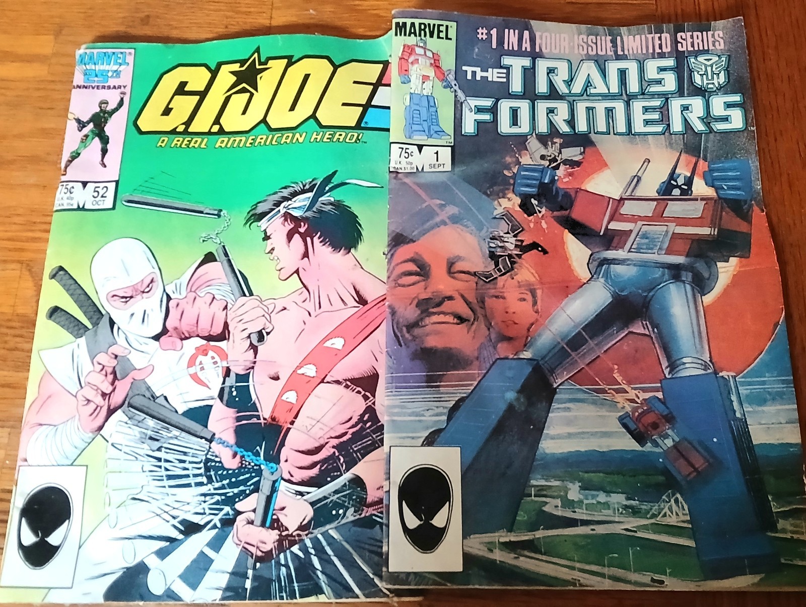 Lot transformers 1 first print 1984,G.i joe real American hero #52 1st print Lot transformers 1 first print 1984,G.i joe real American hero #52 1st print