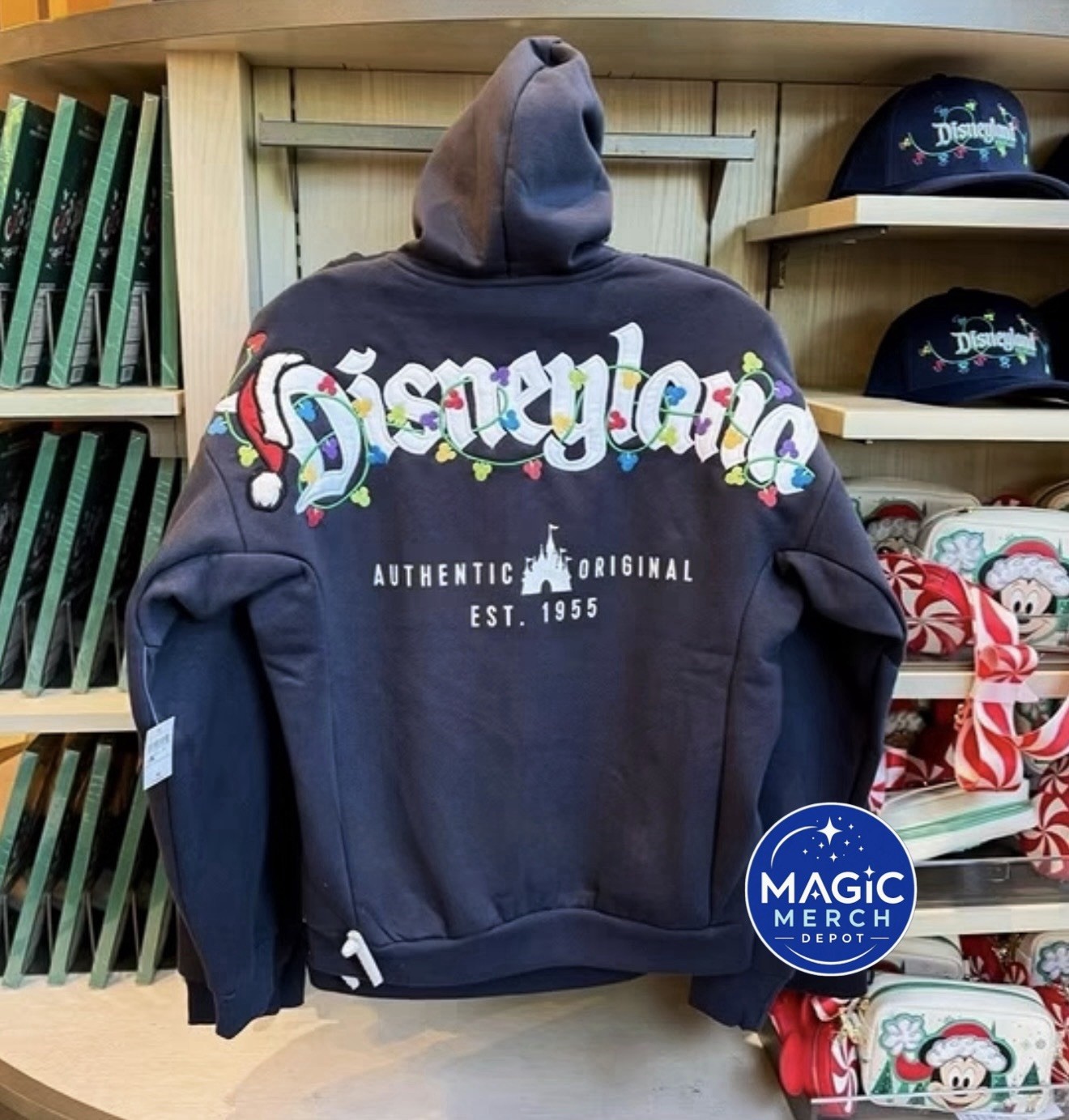 New 2026 Disneyland Resort Christmas Navy Blue Spirit Zip Up Hoodie All Sizes New 2026 Disneyland Resort Christmas Navy Blue Spirit Zip Up Hoodie All Sizes
