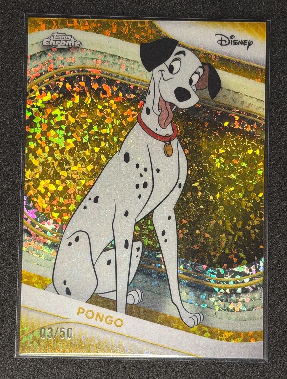 2025 Topps Chrome Disney CASE HIT- GOLD “PONGO” 3/50 - #101 2025 Topps Chrome Disney CASE HIT- GOLD “PONGO” 3/50 - #101