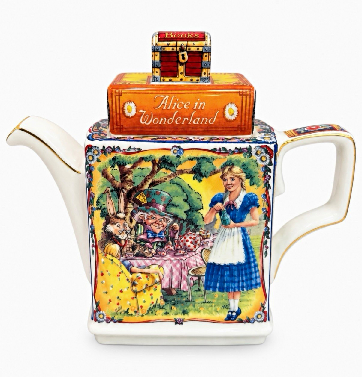 James Sadler Classic Stories Alice in Wonderland Ceramic Teapot with Lid James Sadler Classic Stories Alice in Wonderland Ceramic Teapot with Lid