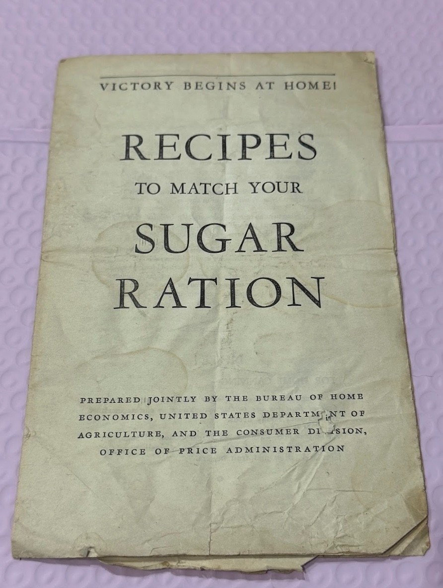 FREE SHIP 1942 Victory Begins At Home Recipes To Match Your Sugar Ration Volume FREE SHIP 1942 Victory Begins At Home Recipes To Match Your Sugar Ration Volume
