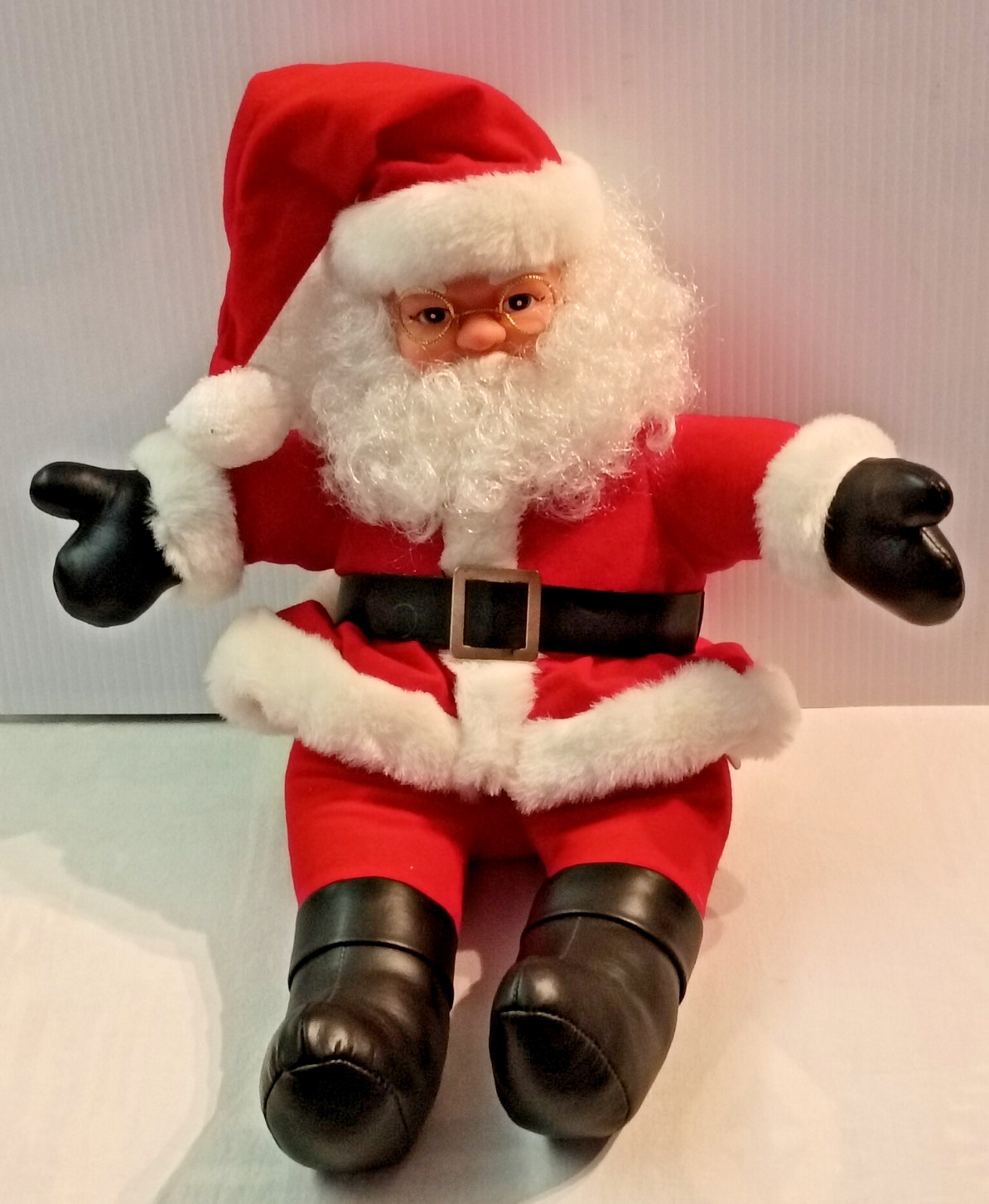 Vintage RENNOC Santa Claus Christmas Plush Rubber Face Doll Santa’s Best 17"