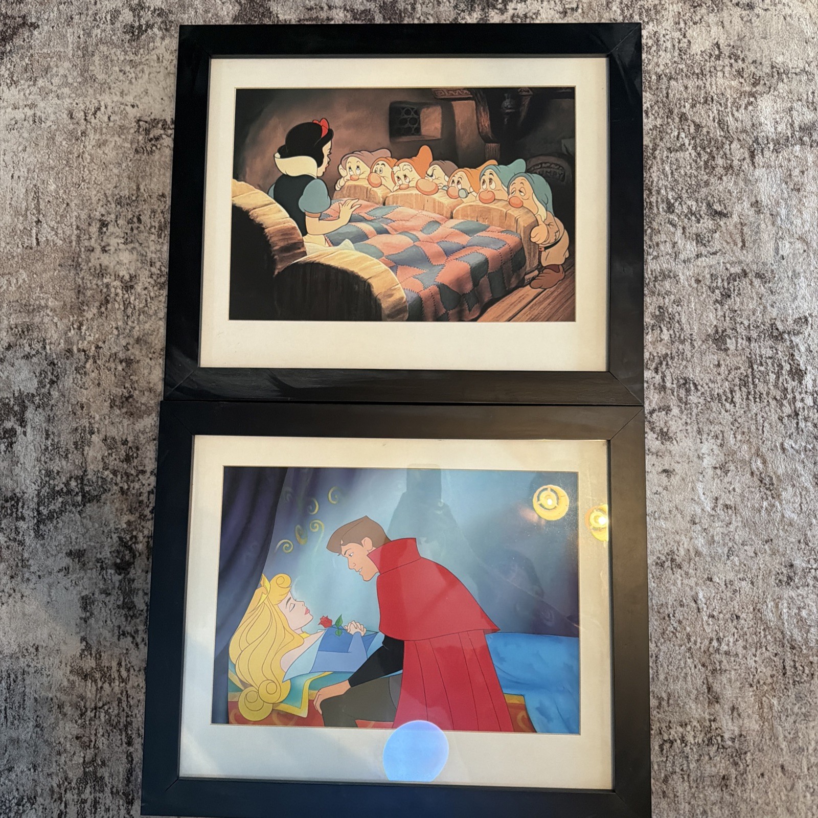 2 Vtg Disney Storybook Framed Art Sericels Snow White Seven Dwarfs Dream Duet 2 Vtg Disney Storybook Framed Art Sericels Snow White Seven Dwarfs Dream Duet