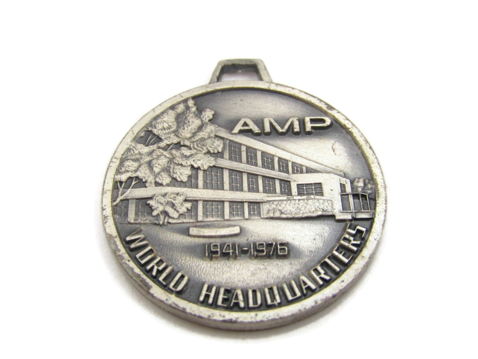 Vintage 1976 AMP Inc. World Headquarters Commemorative Pendant 1941-1976 Metal