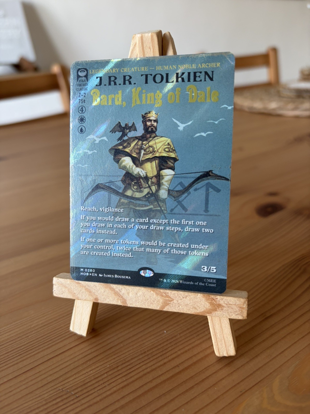 MTG The Hobbit Bard, King of Dale HOB280 Surge Foil Book Cover Borderless Magic