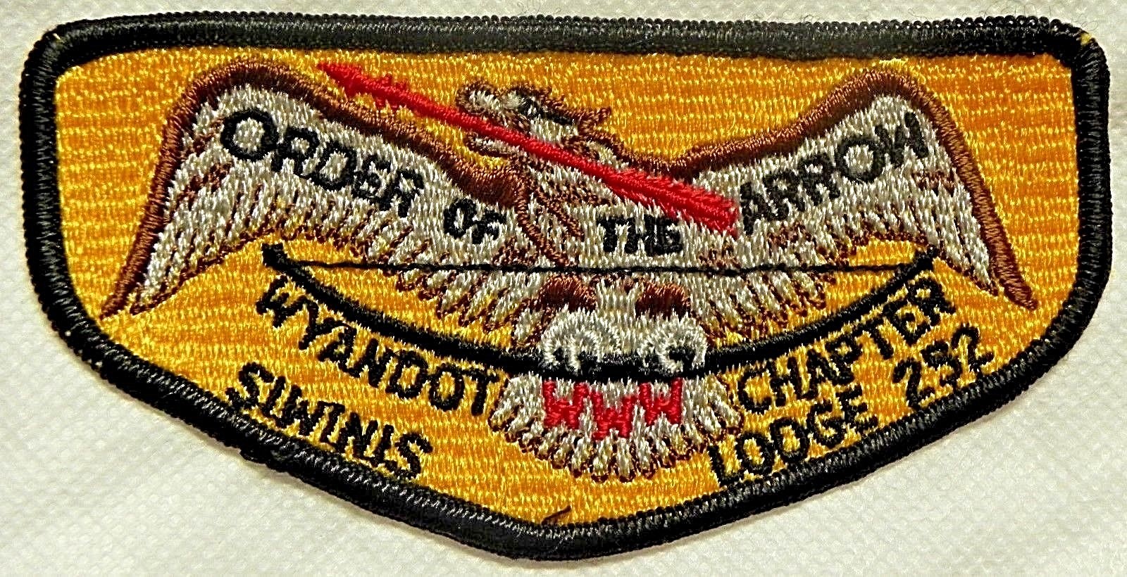 SIWINIS OA LODGE 252 LA AREA COUNCIL PATCH WYANDOT CHAPTER CHIEF LEC FLAP TOUGH SIWINIS OA LODGE 252 LA AREA COUNCIL PATCH WYANDOT CHAPTER CHIEF LEC FLAP TOUGH