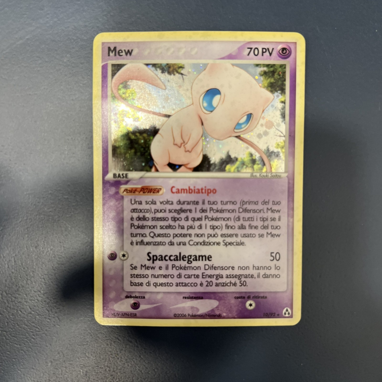 Pokemon Card Mew Holo 10/92 EX The Legend of Mew ITA Italian Excellent EXC Pokemon Card Mew Holo 10/92 EX The Legend of Mew ITA Italian Excellent EXC