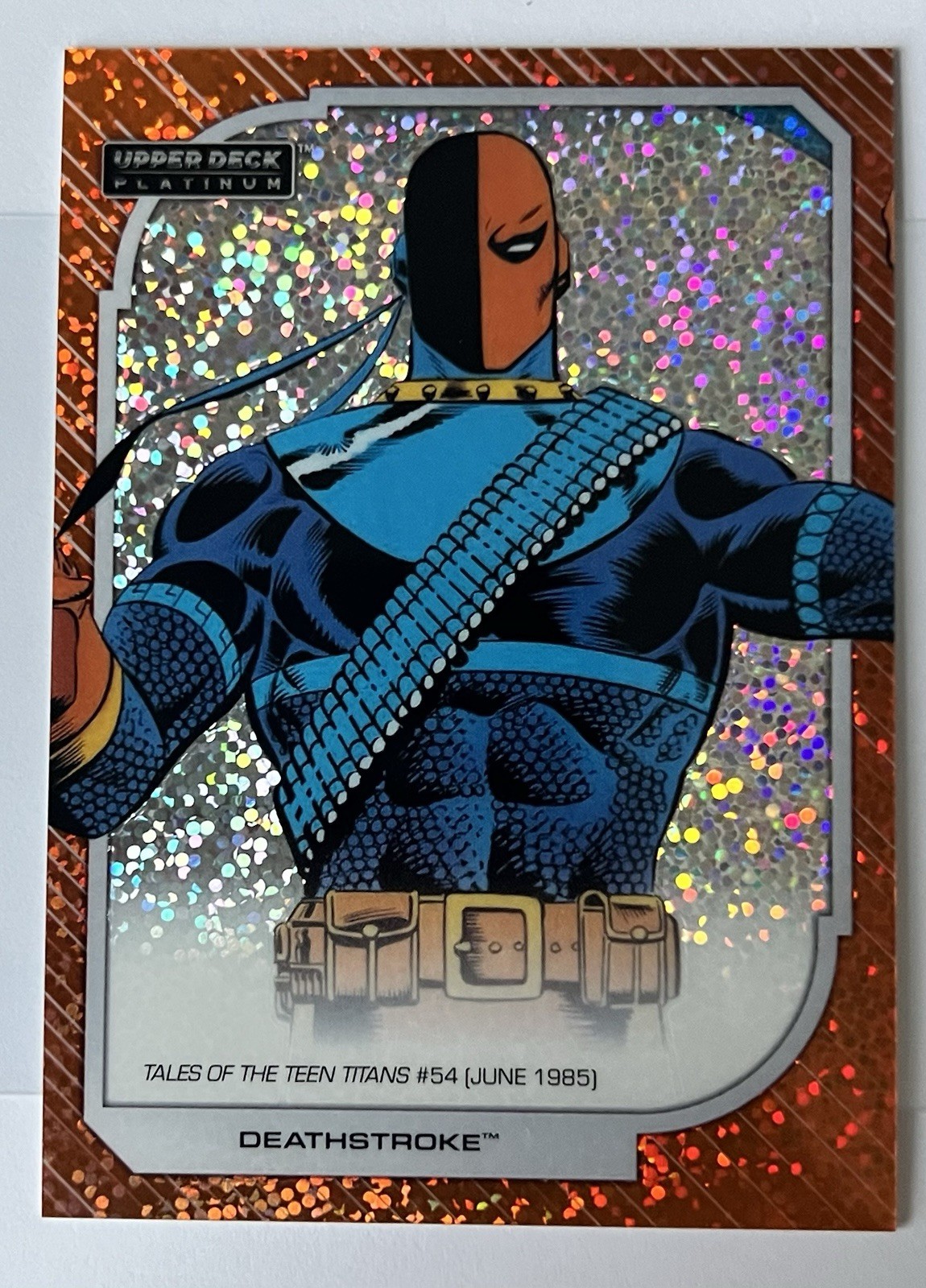 Deathstroke 2026 Upper Deck Platinum DC #109 Orange Sparkle /33 Deathstroke 2026 Upper Deck Platinum DC #109 Orange Sparkle /33