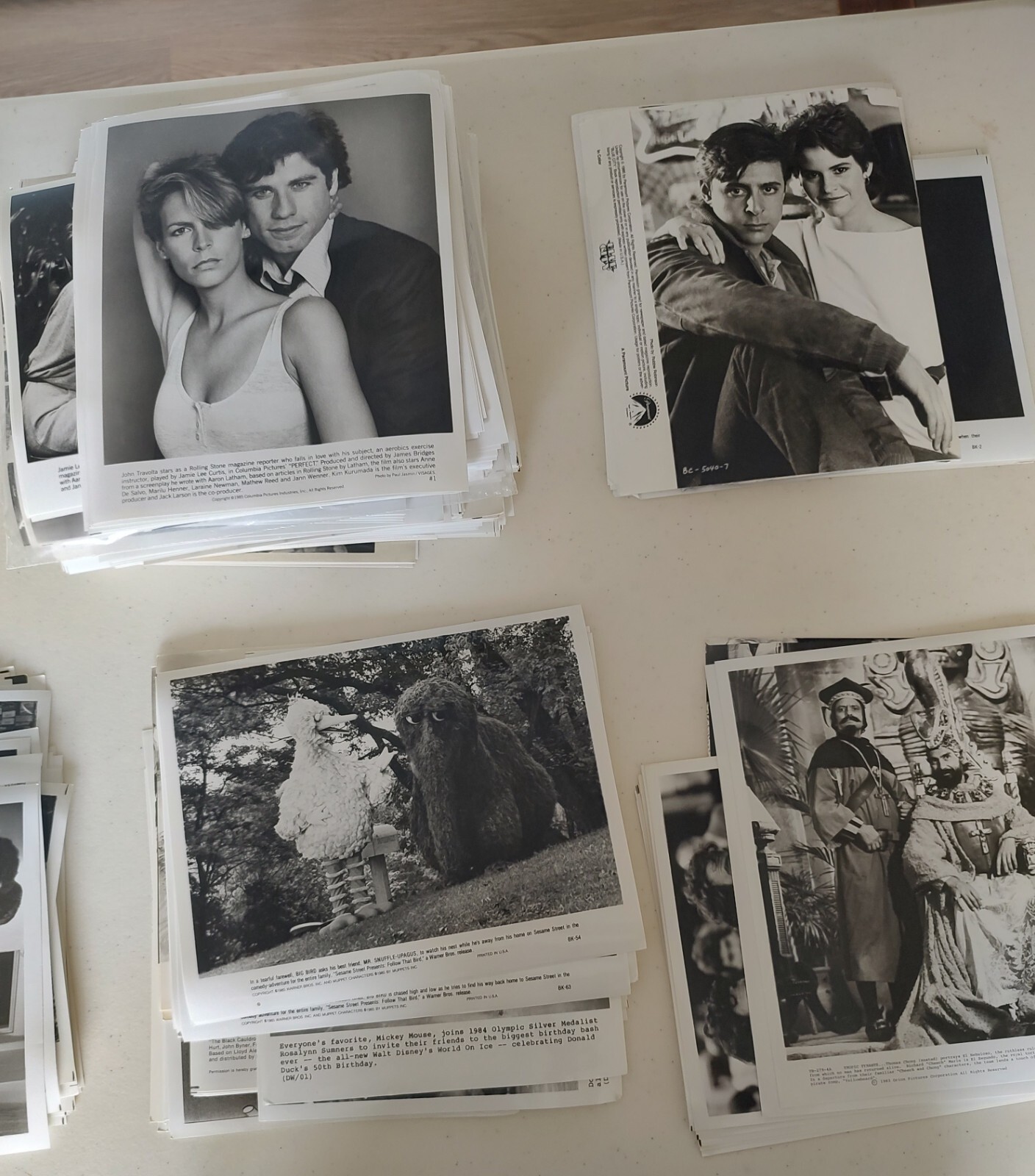 1982, 1983, 1984, 1985, & 1986 8"x10" Black & White Movie Photos 1982, 1983, 1984, 1985, & 1986 8"x10" Black & White Movie Photos