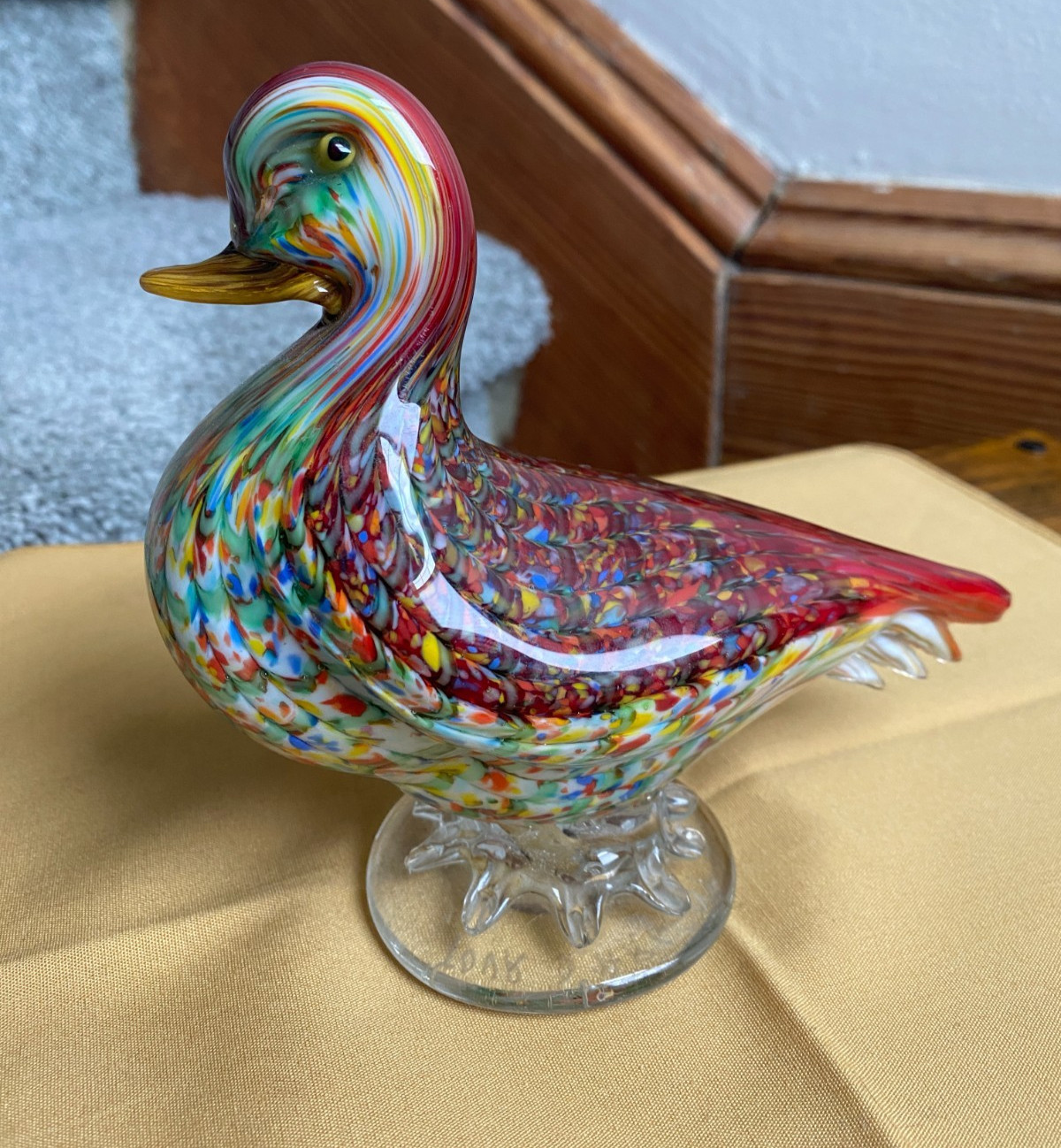 VTG Murano Glass Duck Figurine La Tour d'Argent Paris Archimede Seguso Sticker VTG Murano Glass Duck Figurine La Tour d'Argent Paris Archimede Seguso Sticker