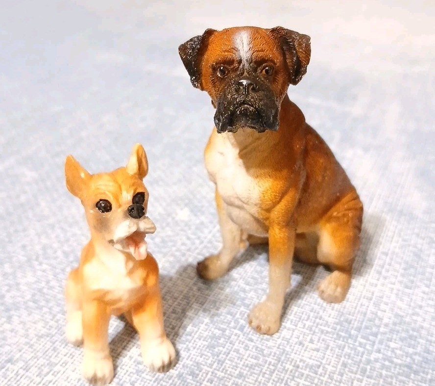 VTG Pair Boxer Dog Breed Figurine Set Ceramic Mother & Pup "Young China" VTG Pair Boxer Dog Breed Figurine Set Ceramic Mother & Pup "Young China"
