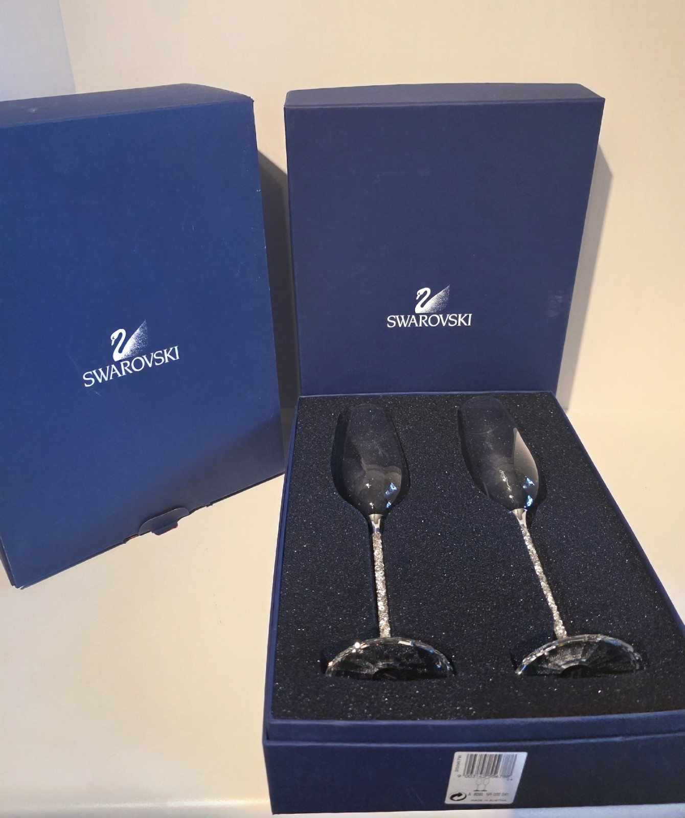Stunning Swarovski Crystal Champagne Toasting Flutes - 255678 – Set of 2 NIB Stunning Swarovski Crystal Champagne Toasting Flutes - 255678 – Set of 2 NIB
