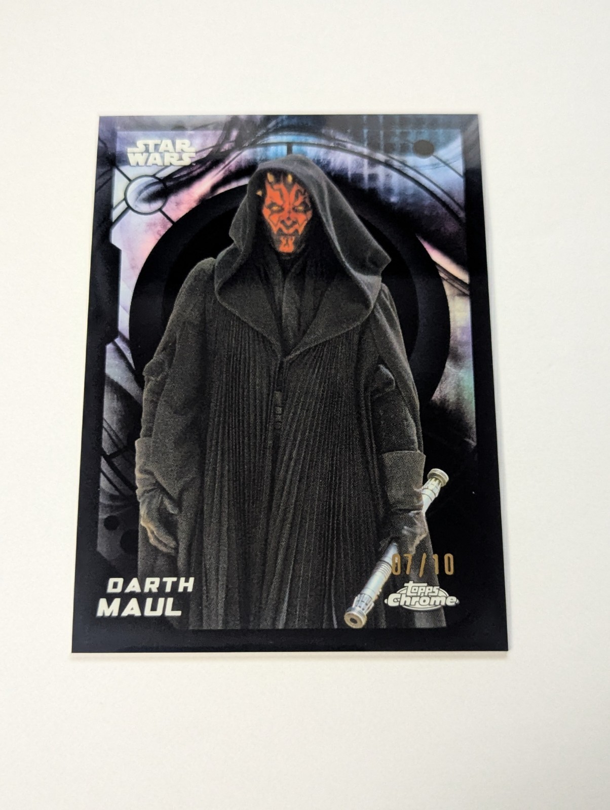 Topps Chrome Star Wars Darth Maul Black Refractor /10 #171