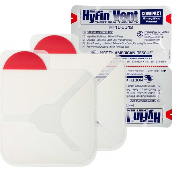 Genuine NAR HyFin Vent Compact Chest Seal Twin Pack Genuine NAR HyFin Vent Compact Chest Seal Twin Pack