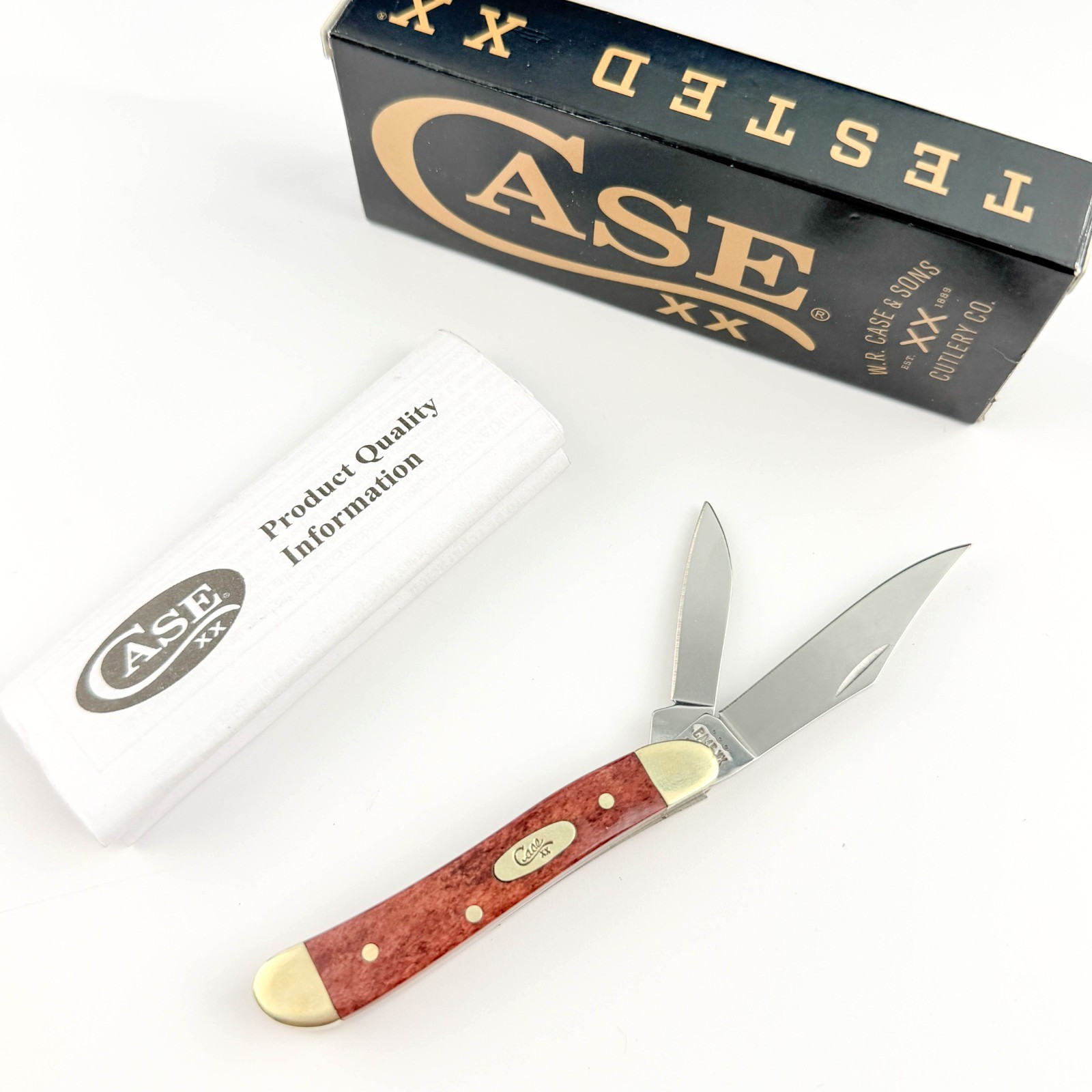 Case USA XX Smooth 28702 Peanut Chestnut Bone 6220 Folding Pocket Knife