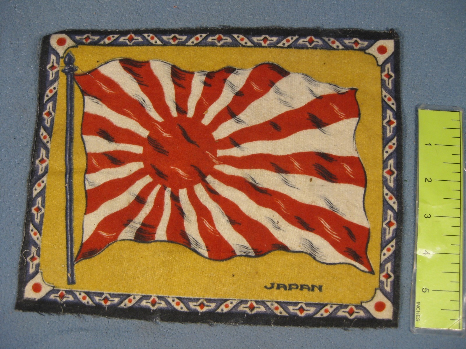 Rare Japan original vintage Cigar felt Flag 10 1/2" Wide X 8" Tall Rare Japan original vintage Cigar felt Flag 10 1/2" Wide X 8" Tall