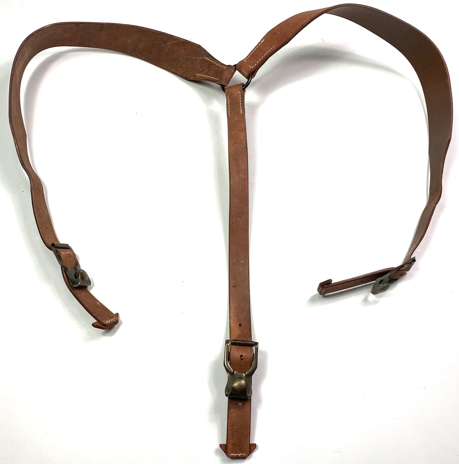 WWI GERMAN IMPERIAL ARMY M1907 LEATHER EQUIPMENT Y-STRAPS-ROUGHSIDE WWI GERMAN IMPERIAL ARMY M1907 LEATHER EQUIPMENT Y-STRAPS-ROUGHSIDE