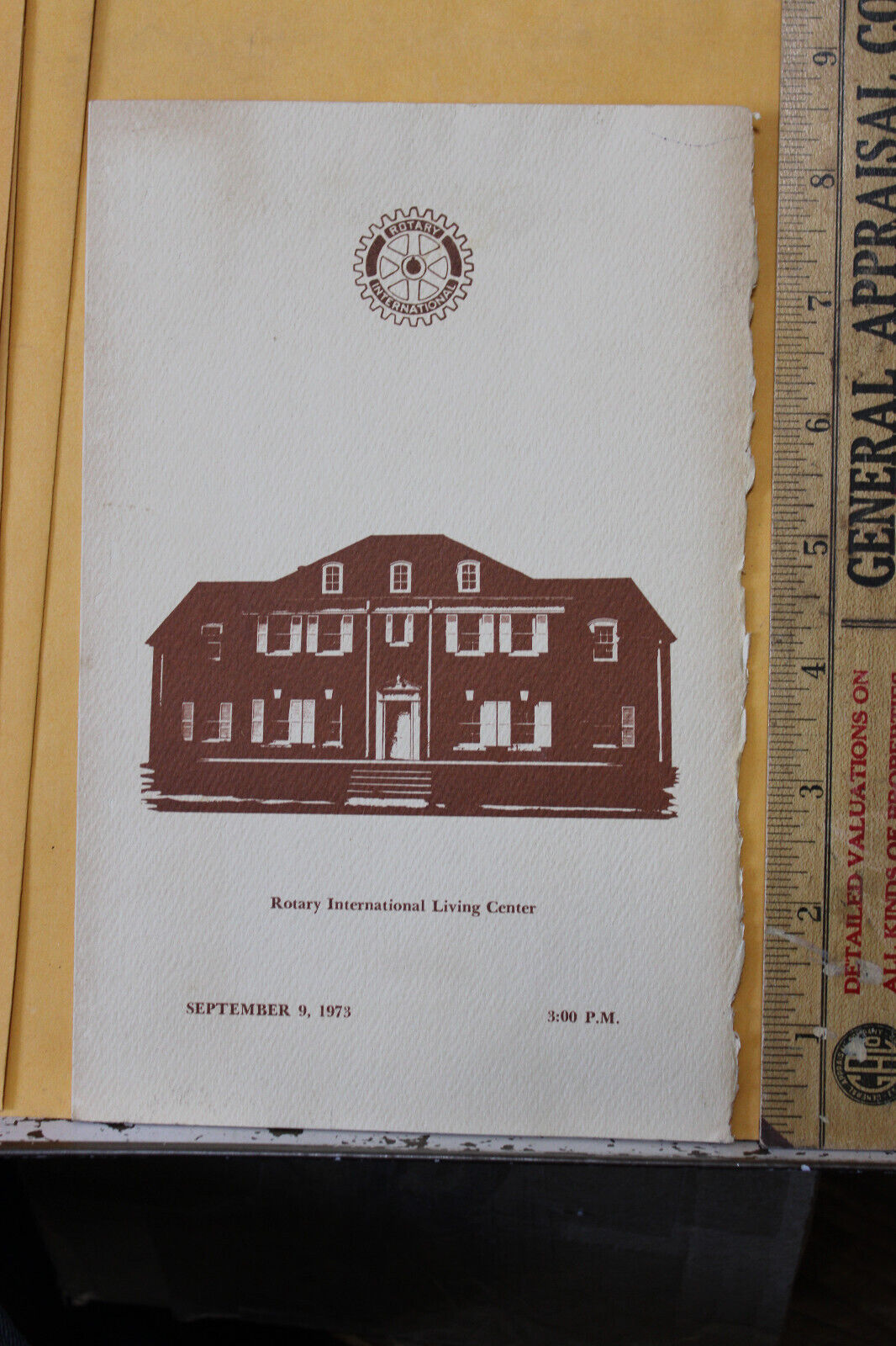 1973 Rotary International Club Living Center Dedication Program Montgomery AL