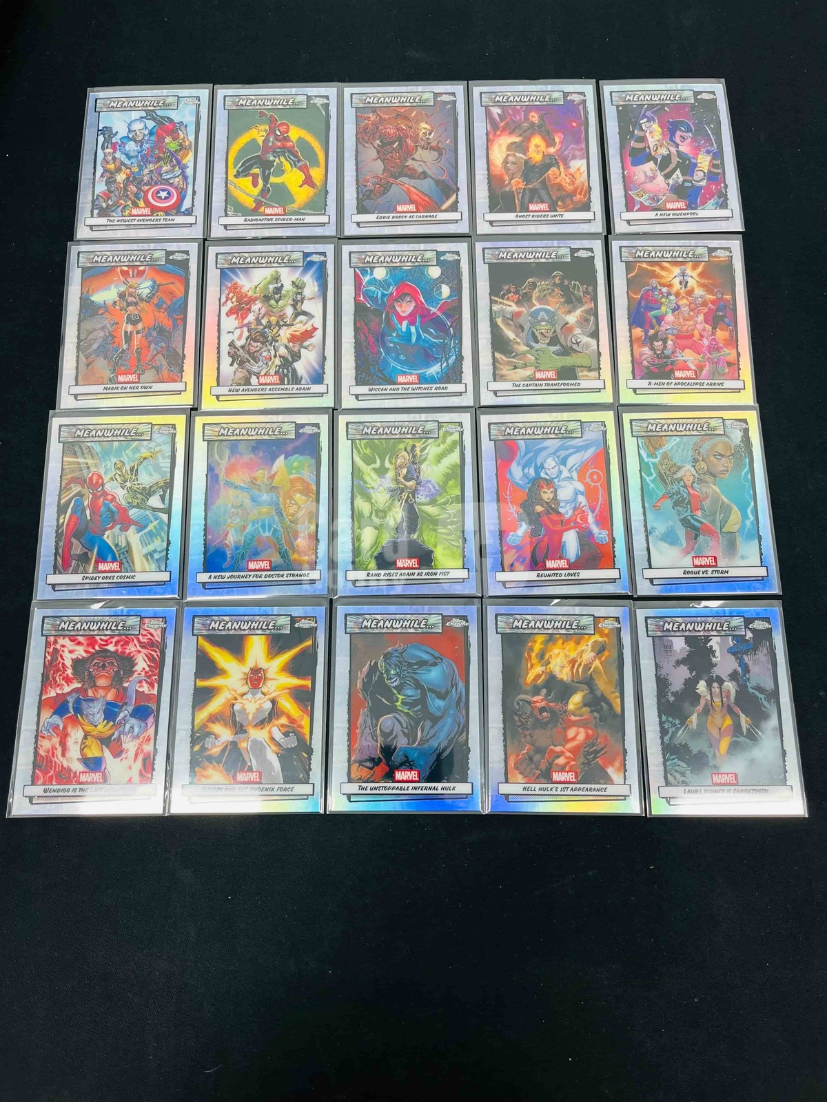 2026 Topps Chrome Marvel Comics Meanwhile Spider-Man Complete Full Set 1-20 Lot 2026 Topps Chrome Marvel Comics Meanwhile Spider-Man Complete Full Set 1-20 Lot