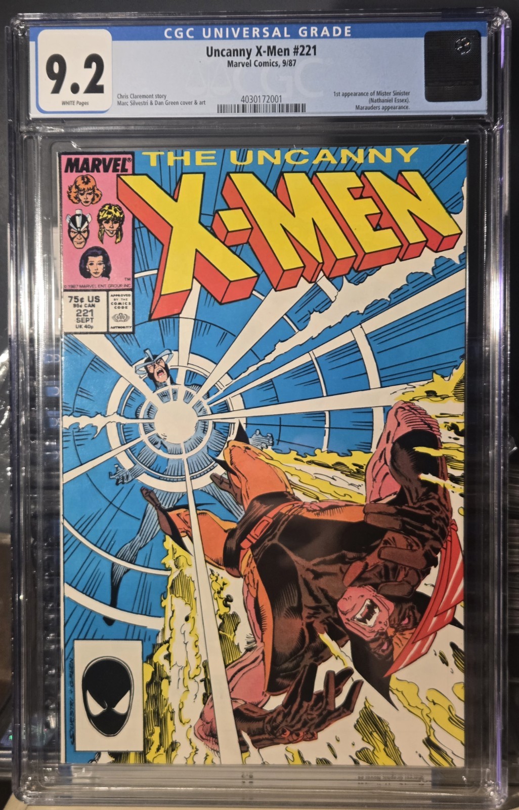 Marvel Uncanny X-Men #221 CGC 9.2 1987 Chris Claremont Mister Sinister