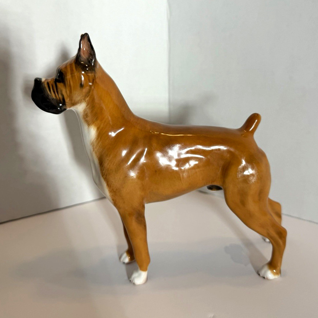 Vintage Royal Doulton Boxer Dog Figurine Warlord of Mazelaine England Vintage Royal Doulton Boxer Dog Figurine Warlord of Mazelaine England