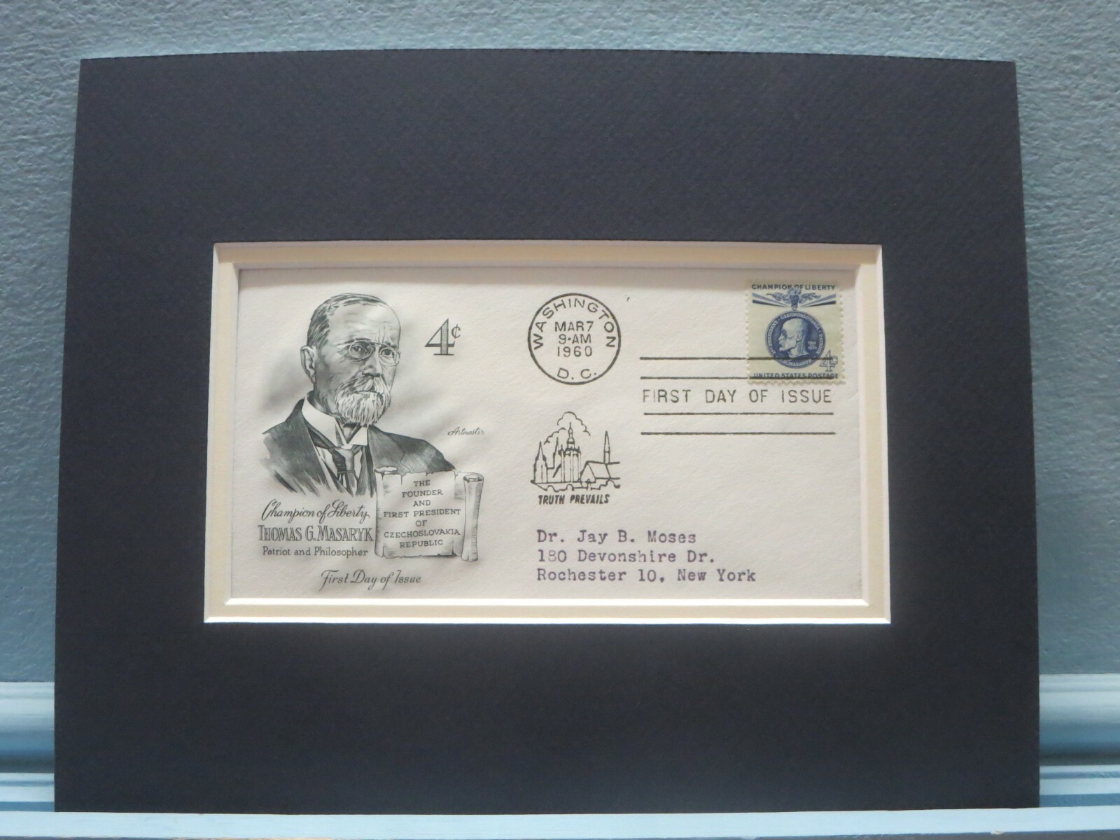 The Founder of Czechoslovakia -  Thomas Masaryk & First Day Cover of his stamp