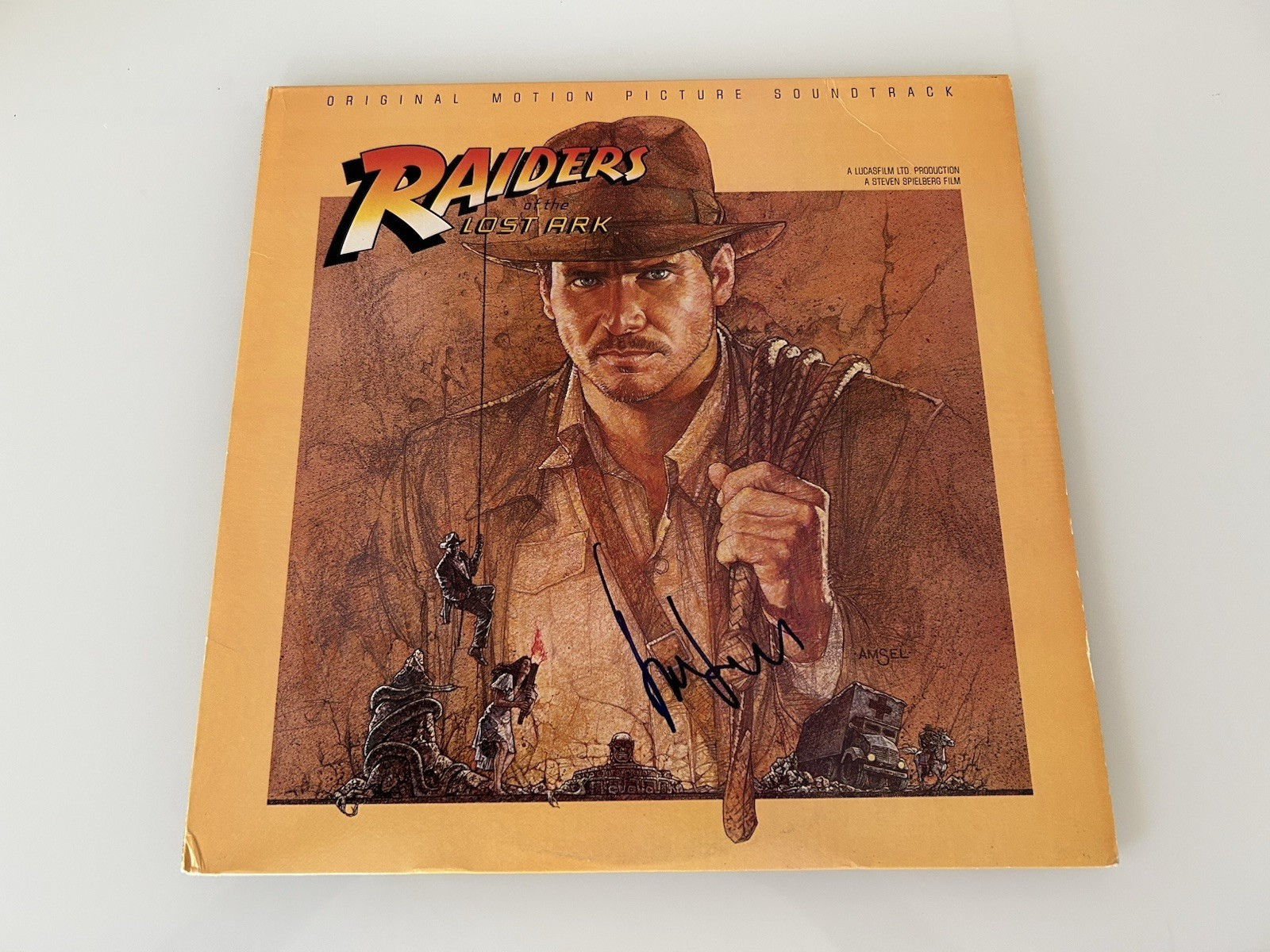 HARRISON FORD SIGNED "Raiders Of The Lost Ark" LP w JSA LOA Autograph HARRISON FORD SIGNED "Raiders Of The Lost Ark" LP w JSA LOA Autograph