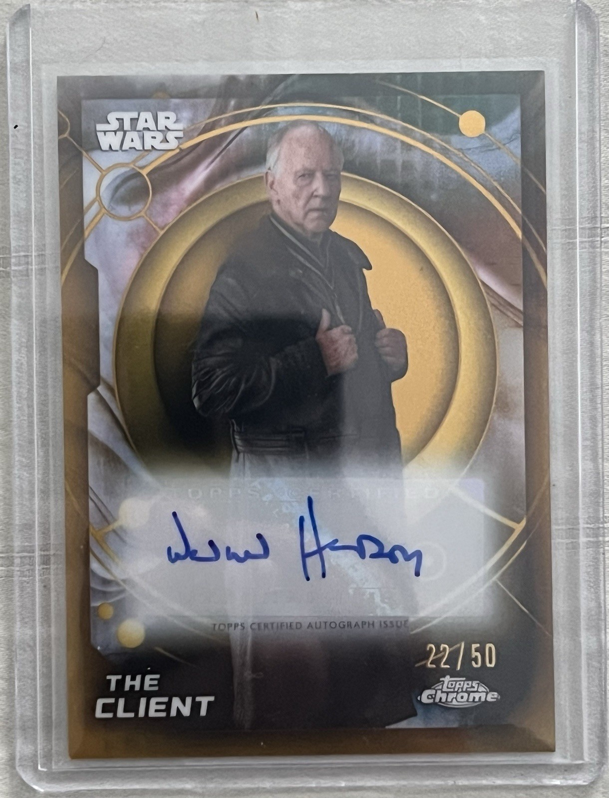 2026 Topps Chrome Star Wars The Client Werner Herzog Auto Gold Refractor # /50