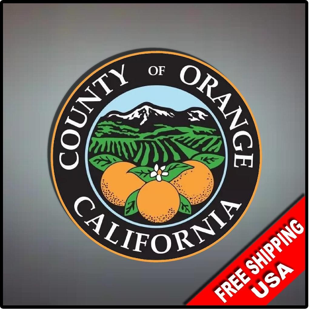 California Orange County Seal Vinyl Decal Sticker 4" USA