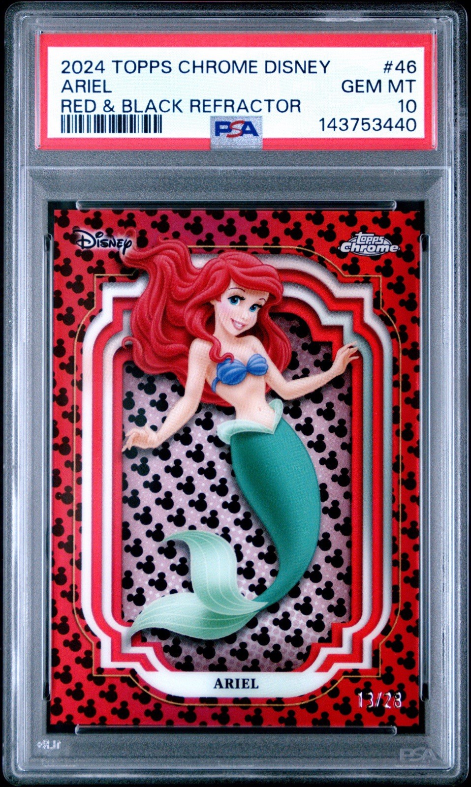 2024 Topps Chrome Disney | Ariel | Mickey Print /28 | The Little Mermaid 2024 Topps Chrome Disney | Ariel | Mickey Print /28 | The Little Mermaid