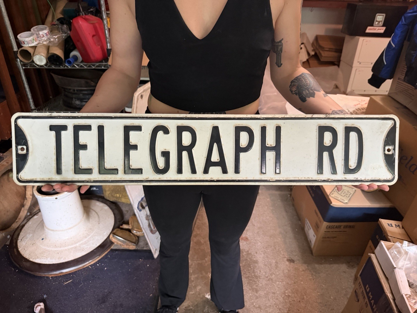 Vtg Detroit Telegraph Rd Retired Original 1960s 1970s Motor City Embossed Sign Vtg Detroit Telegraph Rd Retired Original 1960s 1970s Motor City Embossed Sign