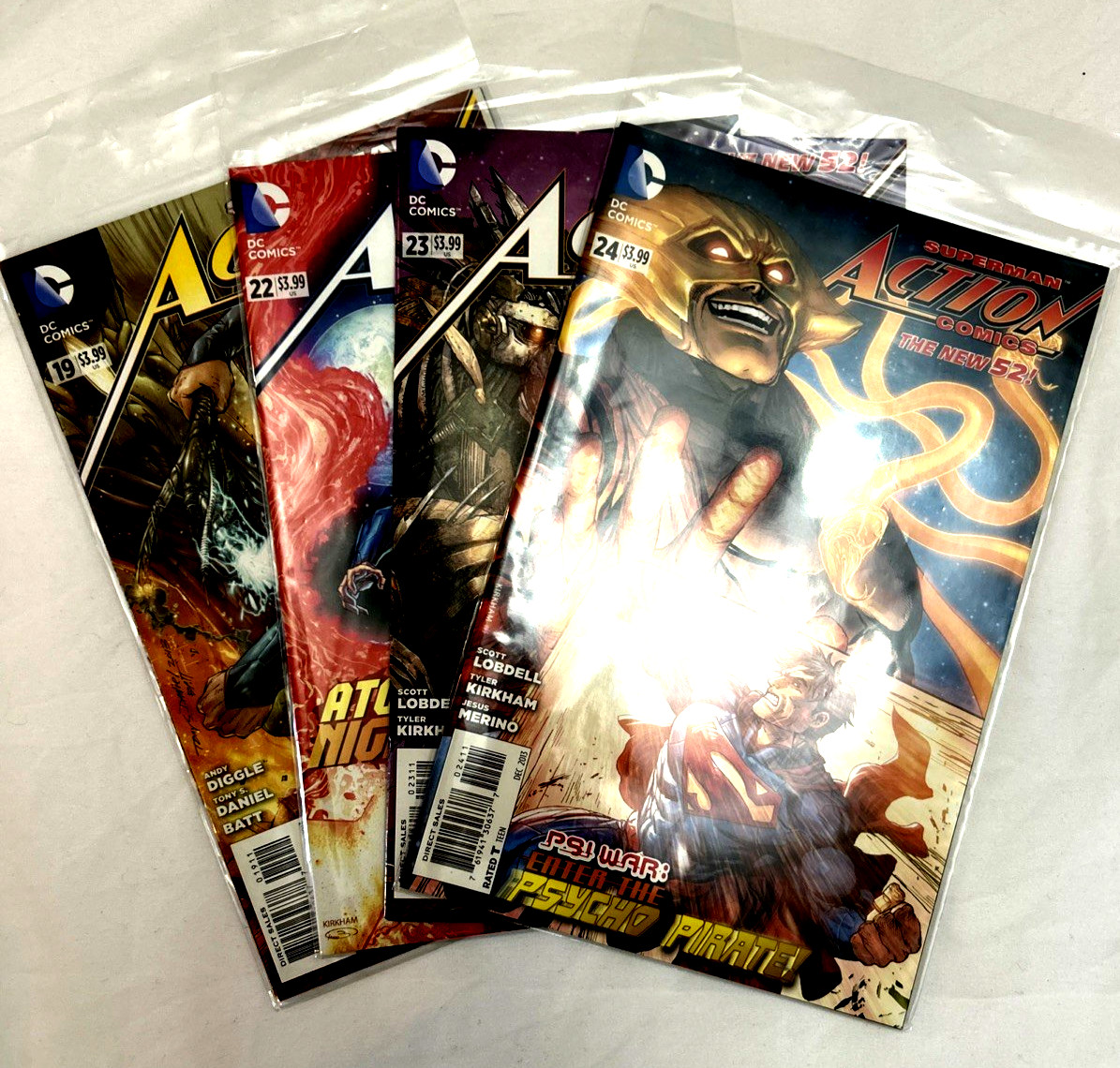 Superman: Action Comics "Hybrid" INCOMPLETE ISSUES 19 22 23 24 (The New 52)