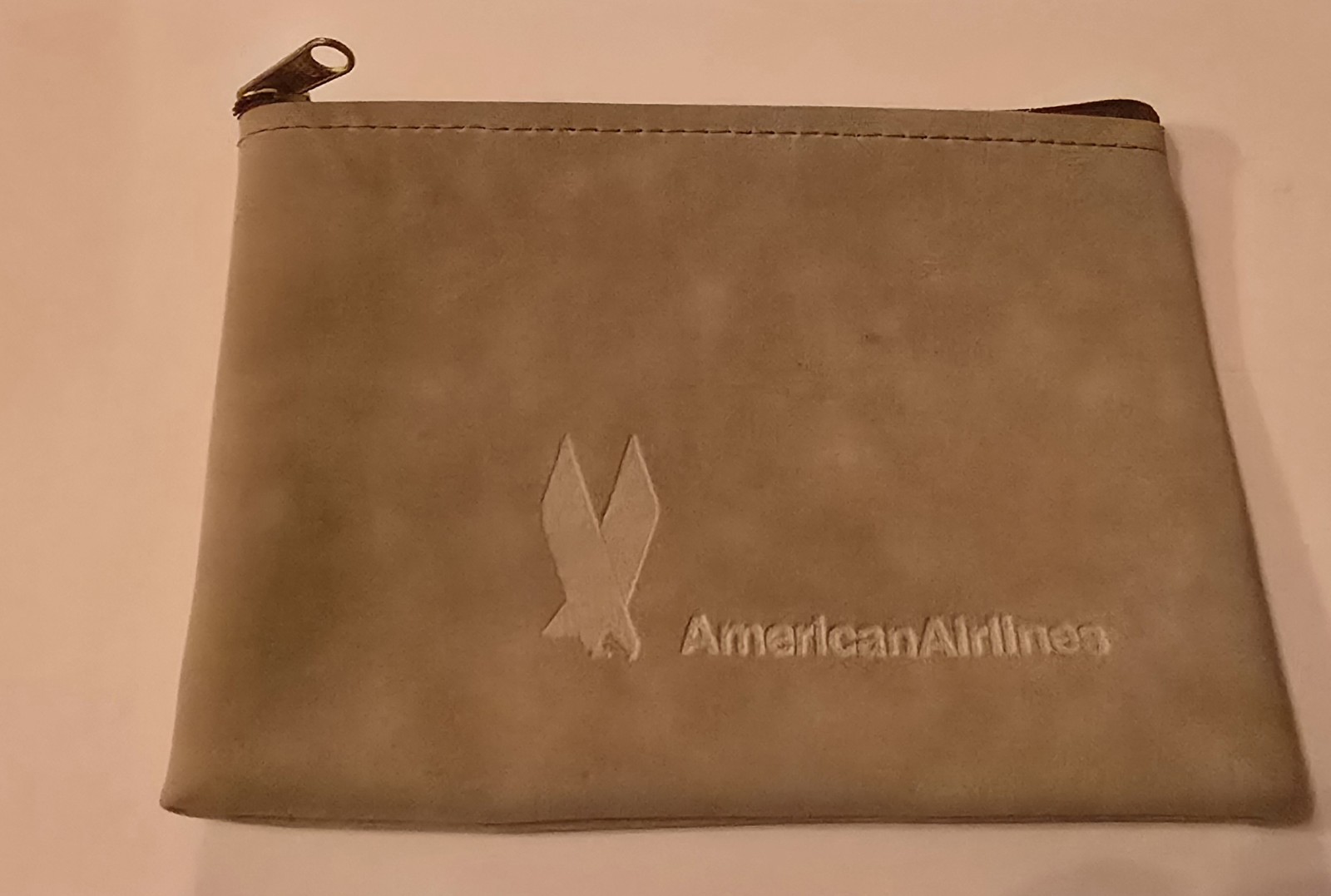 Vintage Premium Amenity American Airlines zip pouch passport holder cosmetic bag Vintage Premium Amenity American Airlines zip pouch passport holder cosmetic bag